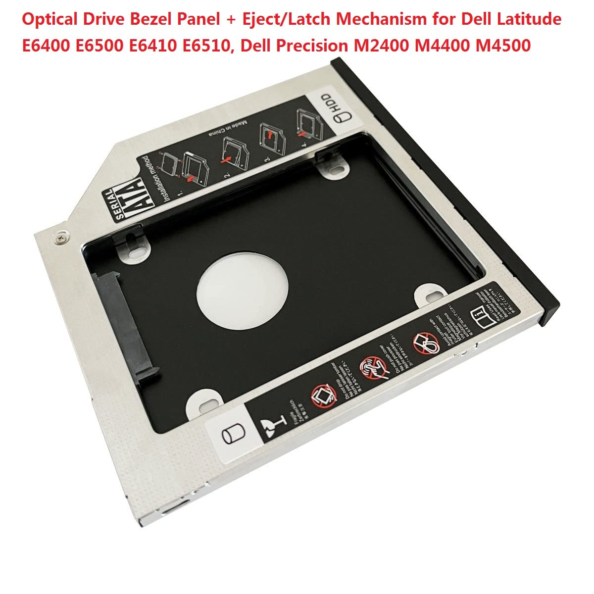 2nd HDD SSD Hard Drive Optical Bay Caddy Frame for Dell Latitude E6400 E6500 E6410 E6510 Precision M2400 M4400 M4500 Modular Bay