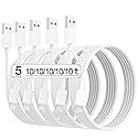 iPhone Charger [Apple MFi Certified] 5pack 10FT Long Lightning Cable Fast Charging High Speed Data Sync iPhone Charger Cord Compatible iPhone…
