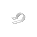 Secure 3/4 Inch Standard R Type Natural Nylon Screw Mount Cable Clamp for Wire Management - 100 Pack