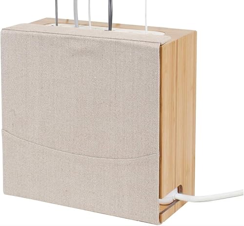 G.U.S. Cord Corral and Cable Organizer with 6-Magnetically Secured Cord Spindles -Zen Collection, Made of Eco-Friendly Bamboo (Power Not Included)