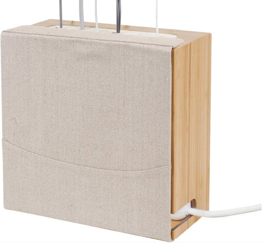 G.U.S. Cord Corral and Cable Organizer with 6-Magnetically Secured Cord Spindles -Zen Collection, Made of Eco-Friendly Bamboo (Power Not Included)