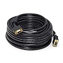 Monoprice Super VGA Cable - 50 Feet - Black | Male to Female with Ferrites for in-Wall Installation | Gold Plated, CL2 Rated