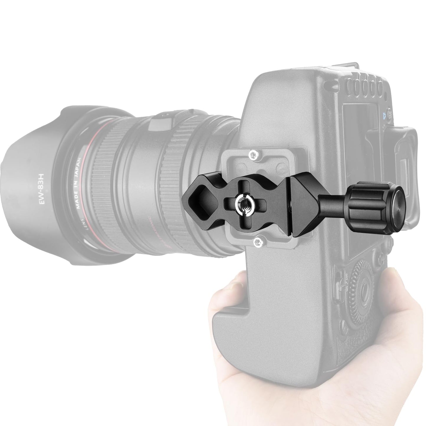 Camerig Mini Fish Bone Style Quick Release Clamp - Arca Clamp with 3/8"-1/4" Screw Adapter for Tripod Ball Head Compatible with Arca Swiss Plate