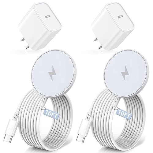 10FT Wireless Charger,[Apple MFi Certified] Magnetic iPhone Charger,2Pack Fast Mag-Safe Charging iPhone Wireless Charger, Long Pad for iPhone 17 Pro