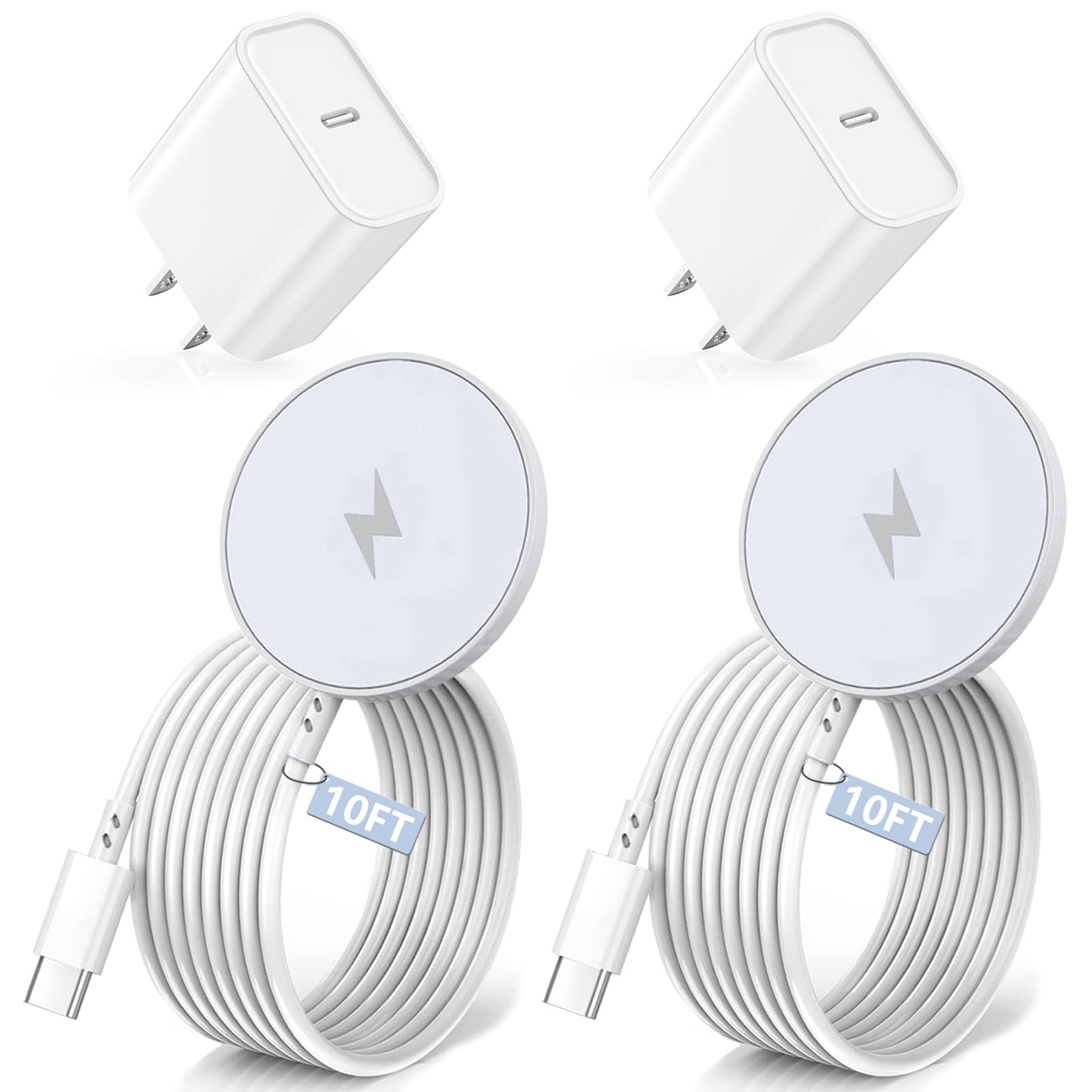 10FT Wireless Charger,[Apple MFi Certified] Magnetic iPhone Charger,2Pack Fast Mag-Safe Charging iPhone Wireless Charger, Long Pad for iPhone 17 Pro