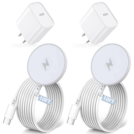 10FT Wireless Charger,[Apple MFi Certified] Magnetic iPhone Charger,2Pack Fast Mag-Safe Charging iPhone Wireless Charger, Long Pad for iPhone 17 Pro