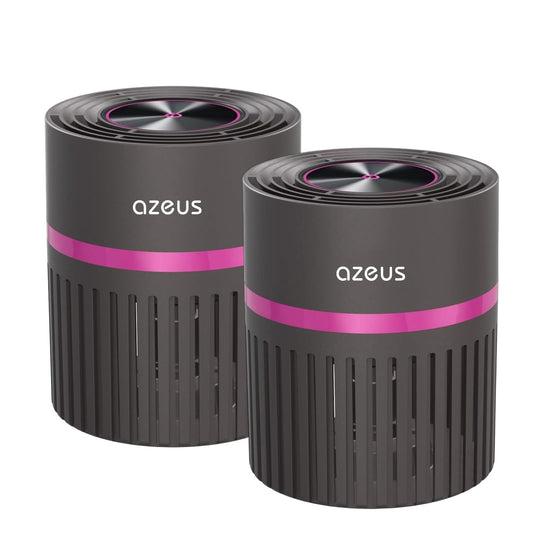 AZEUS Air Purifier 2-Pack, Quiet Desktop Air Cleaner with Layered Filter, Small Portable Design for Bedroom, Office, Dorm Room