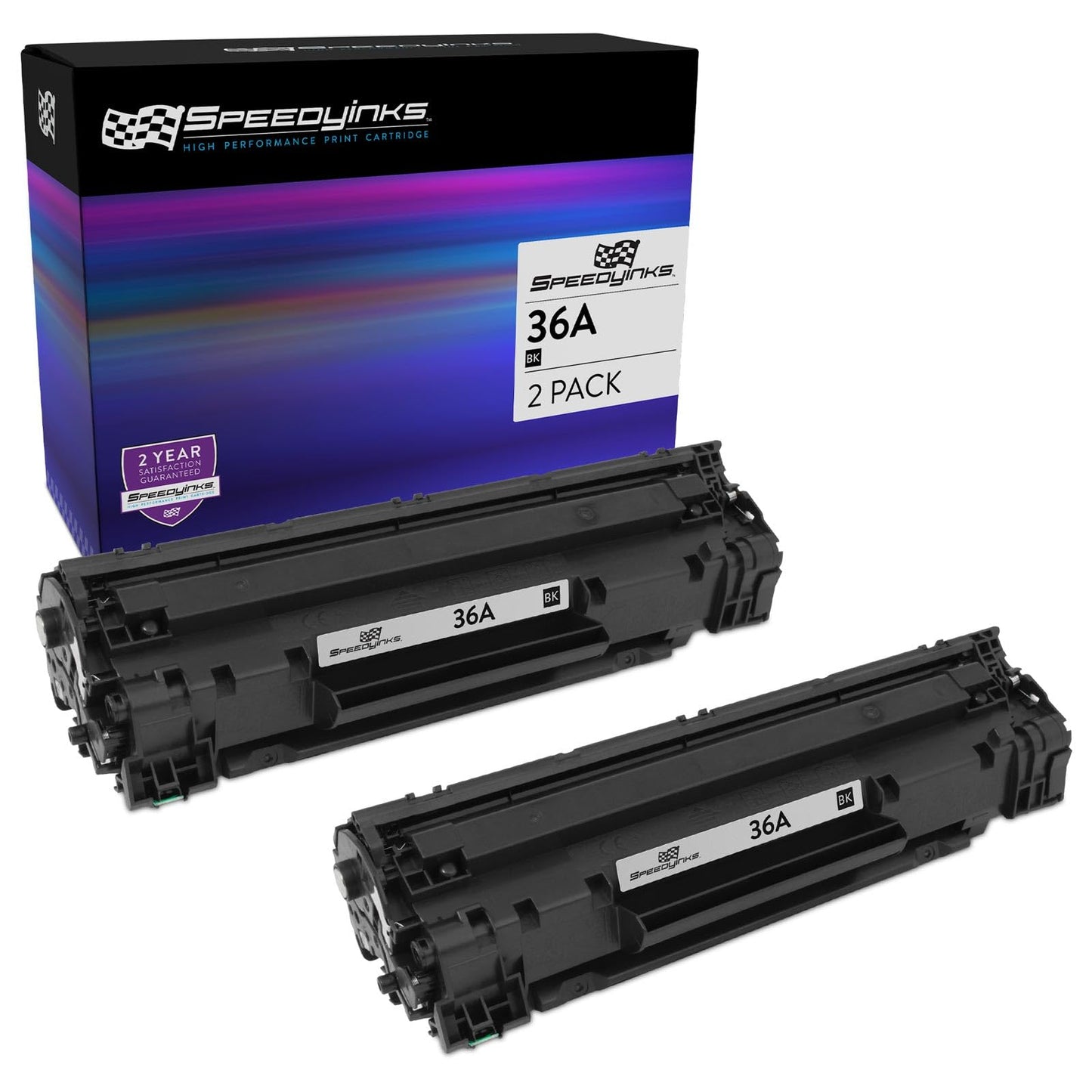 SPEEDYINKS Compatible Replacement for HP 36A Black Toner Cartridge (2-Pack) Compatible with the Following HP LaserJet P1505 M1522n MFP M1522nf MFP