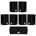 Acoustic Audio AA351B and AA32CB Mountable Indoor Speakers Home Theater 7 Speaker Set