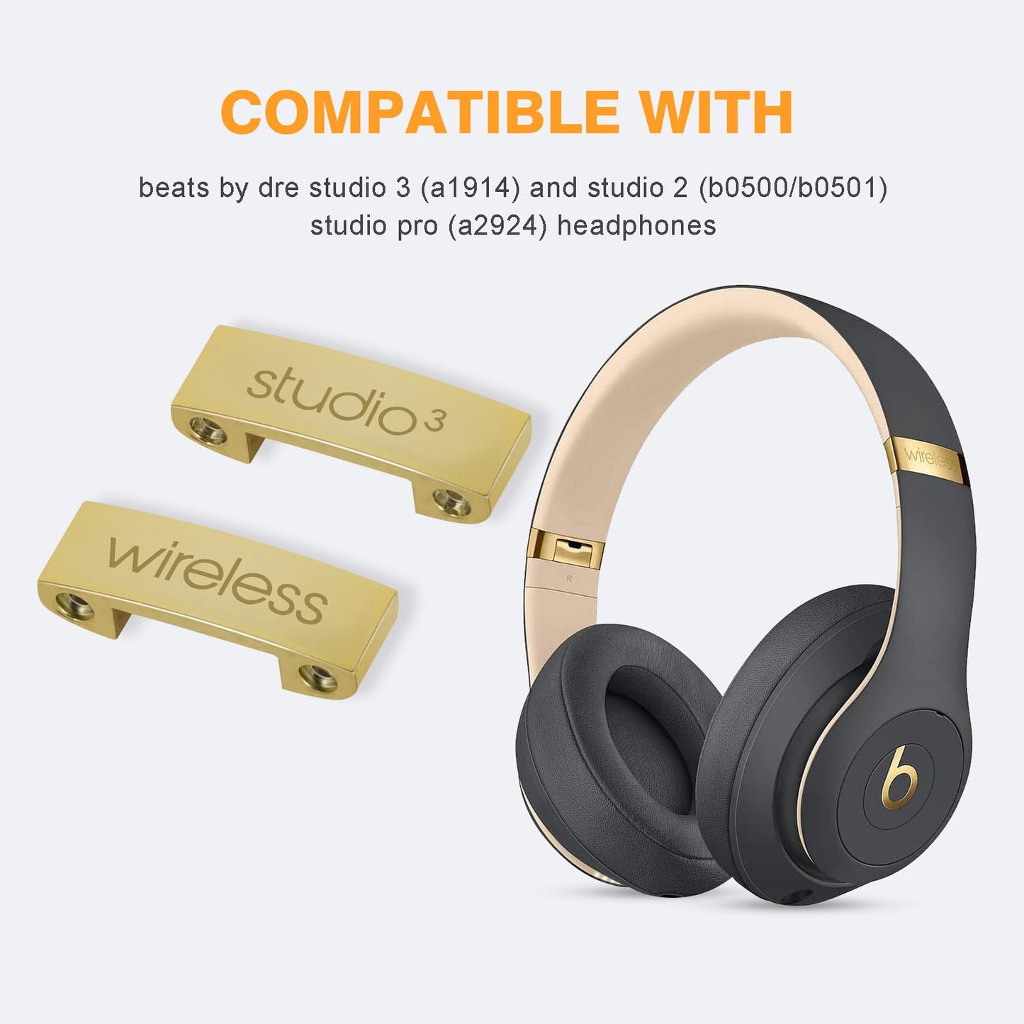 Studio 3 Hinge as Same as the OEM Replacement Parts Accessories Durable Repair Kit Compatible with Beats by Dre Studio3 (A1914) and Studio2