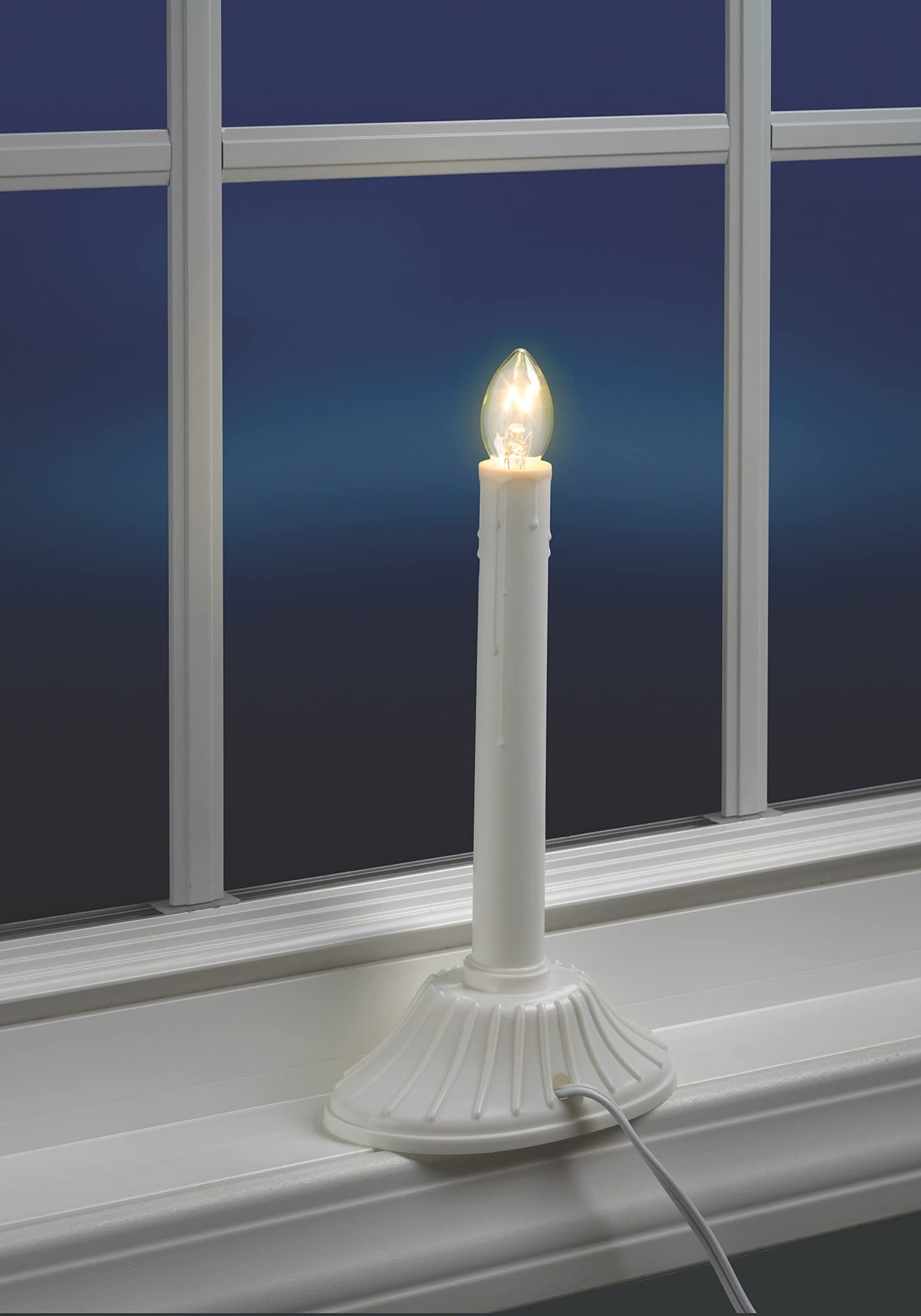 Xodus Innovations AC1170-6 Electric Plug in Flameless Candle, White, 10 inches.