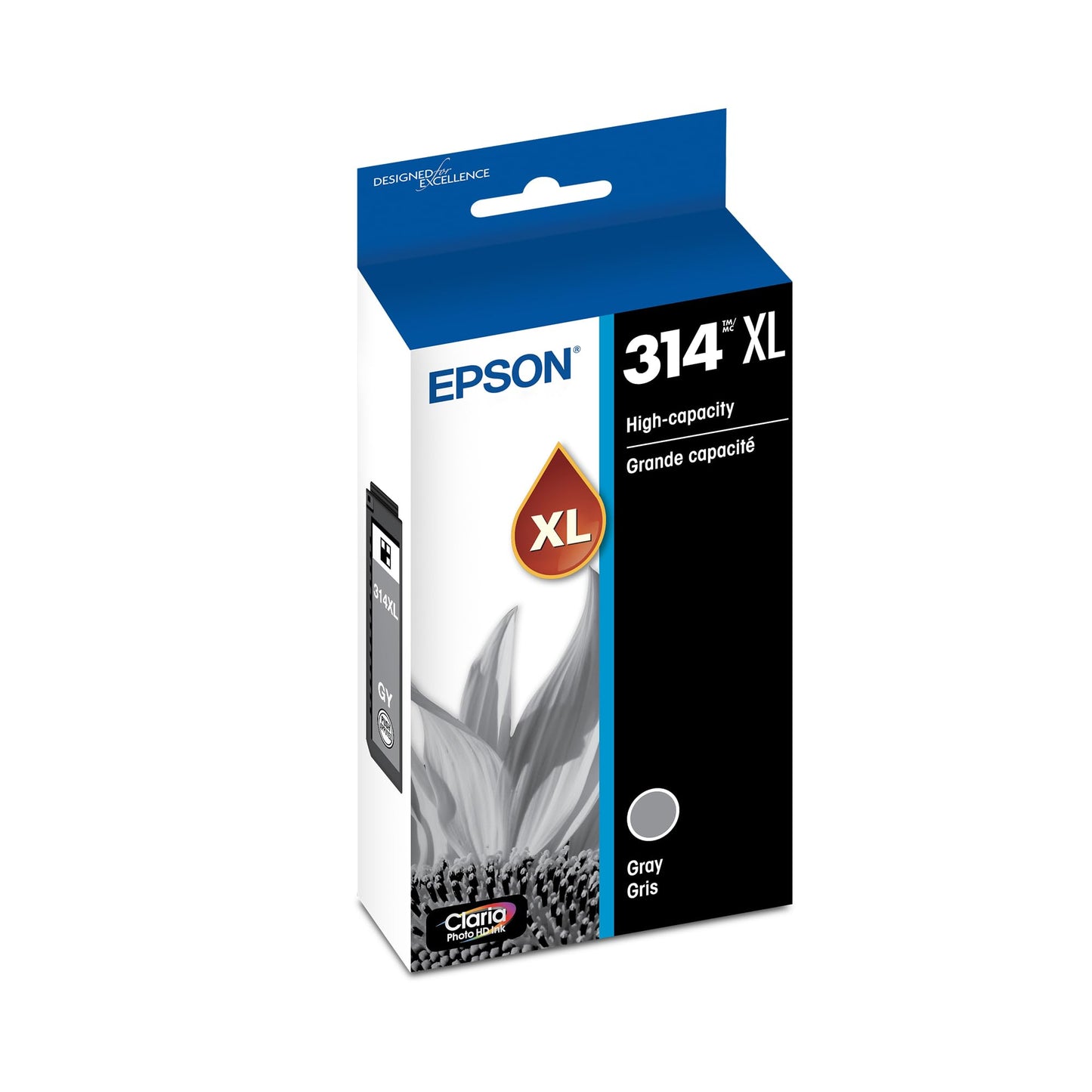 EPSON 314 Claria Photo HD Ink High Capacity Gray Cartridge (T314XL720-S) Works with Expression XP-15000