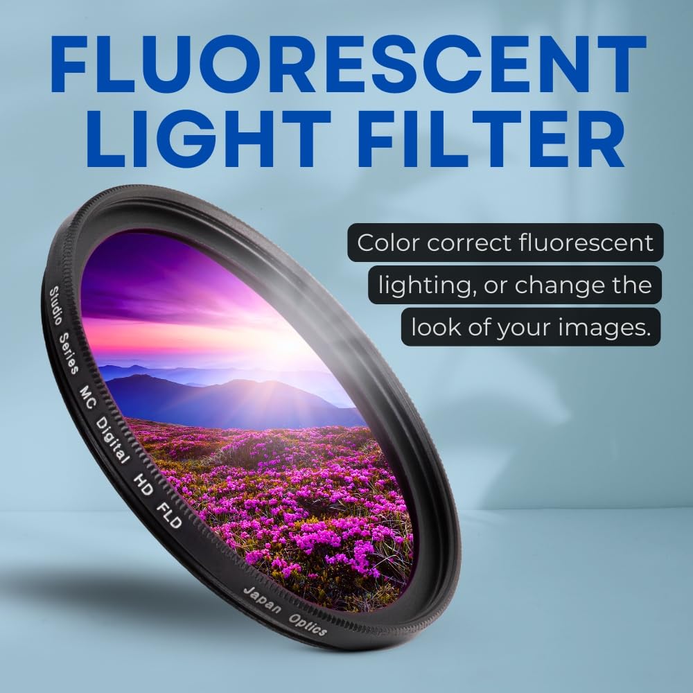 37mm High Resolution Multi Coated Pure Glass 3 Piece Filter Kit (UV, CPL, FL) for Canon, Nikon, Panasonic, Sony, Samsung, Fujifilm, Pentax, Olympus