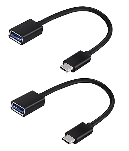 OTG USB-C 3.0 Adapter (2 Pack) Compatible with Samsung Galaxy A8 (2018) to Quick Multi-Use Functions to Backup, Keyboard, mice, Thumb Drives, Saves…