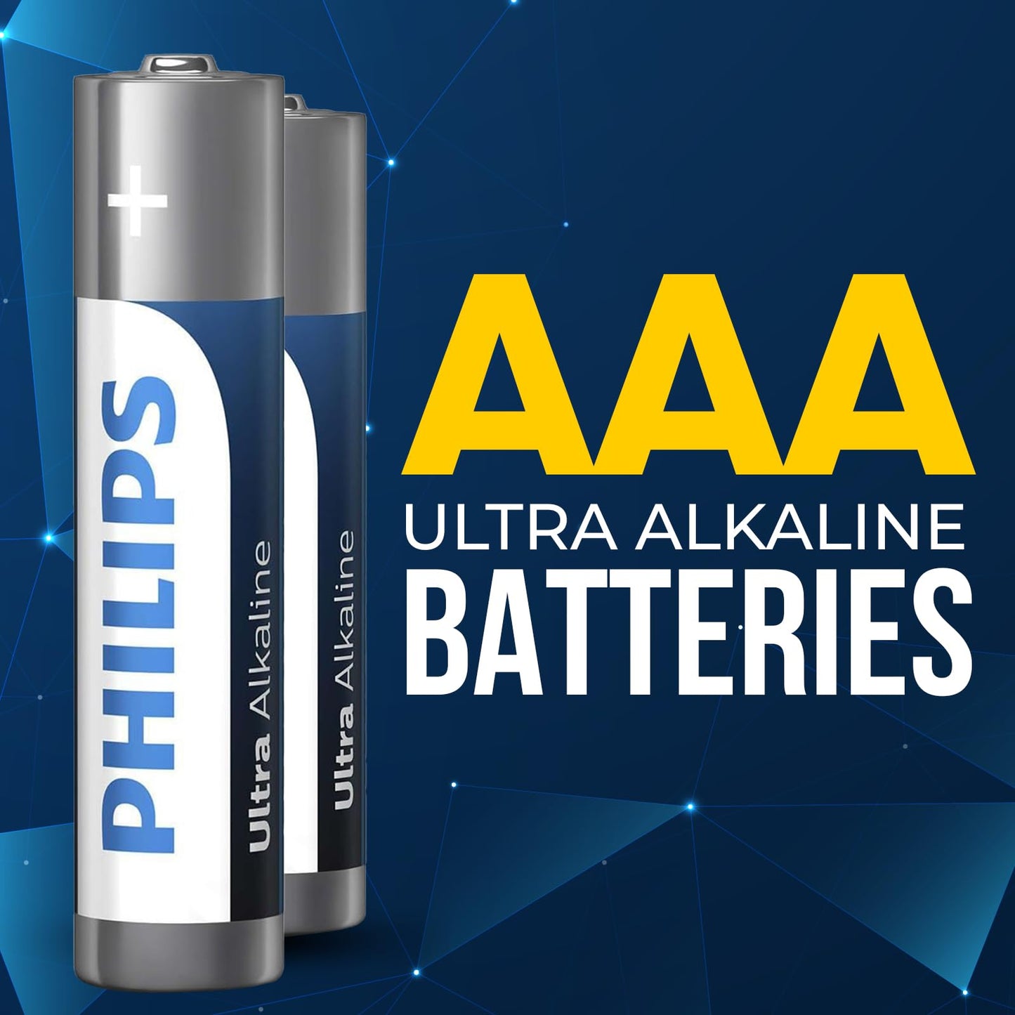 Philips AAA Batteries 96 Bulk Pack, 1.5v Ultra Alkaline Triple AAA. Batteries, 10-Year Shelf Life, Ultimate Long-Lasting AAA Battery, 129% More…