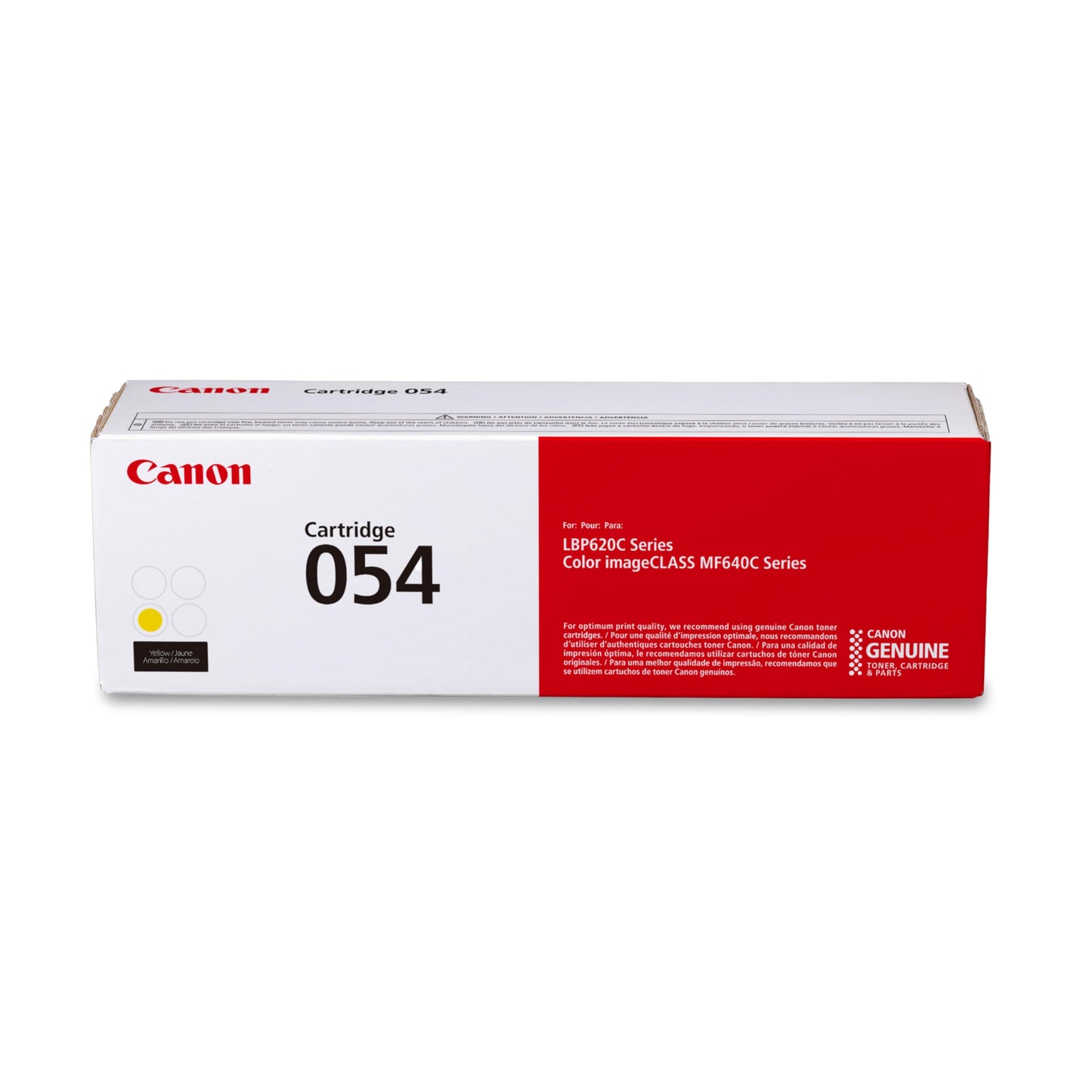 Canon Genuine 054 Yellow Toner Cartridge Compatible with LBP622Cdw, LBP623Cdw, MF641Cdw, MF642Cdw, MF644Cdw