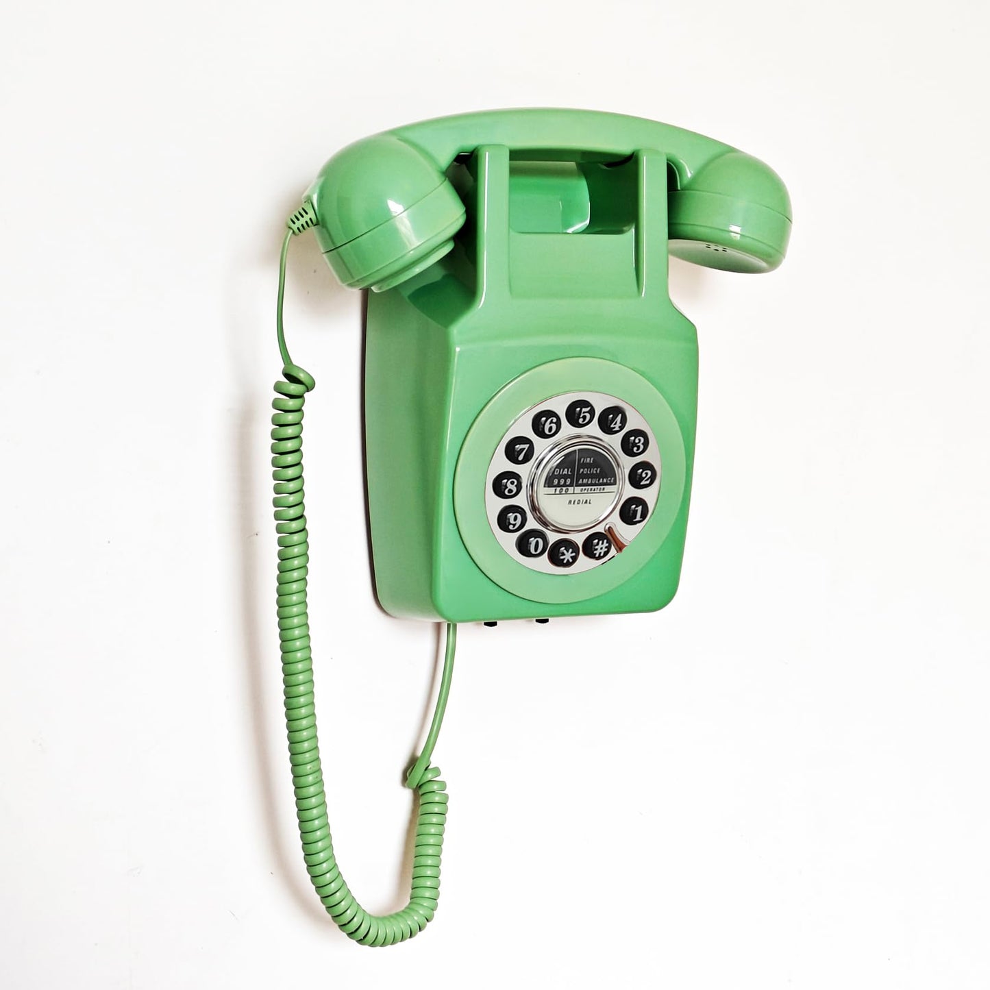 Wall Telephone, Corded Landline Phone for Home, Wall Mounted Retro Telephone, 1960s Old Fashion Antique Phones, Single Line Analog Trimline Phone