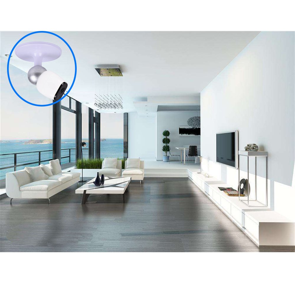 Haoyou Table Ceiling Mounts Compatible with Magnetic Arlo/Arlo Pro/Arlo Pro 2 Camera and SimpliSafe Outdoor Security Camera (2 Pack White)