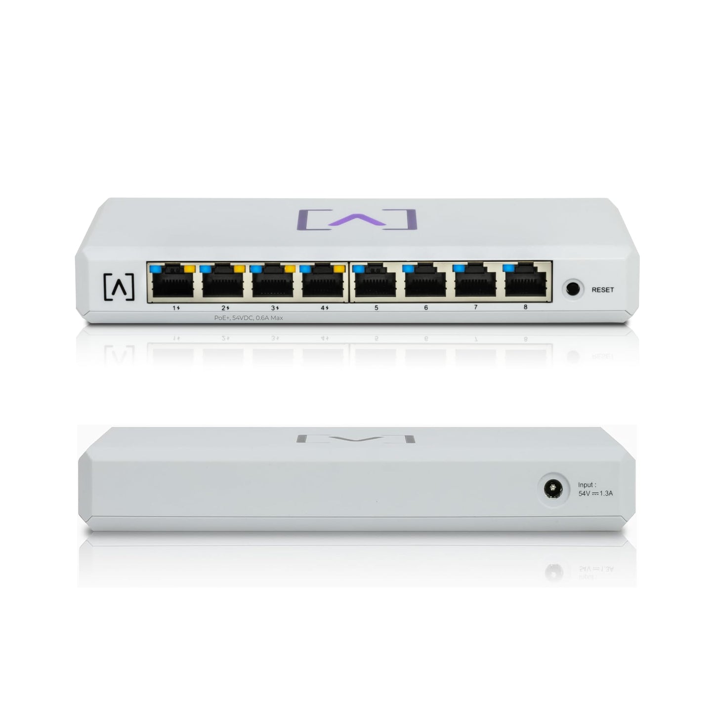 Alta Labs S8-POE | 8 Port Multi-Gigabit Managed Ethernet Switch with 4 PoE+ Ports | 60W PoE Budget | Desktop or Wall Mount | Manage Network via Cloud