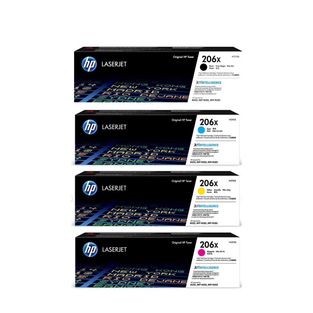 HP 206X (W2110XQ1) Original Cartridge Toner CMYK 4-Pack for M255/M282/M283