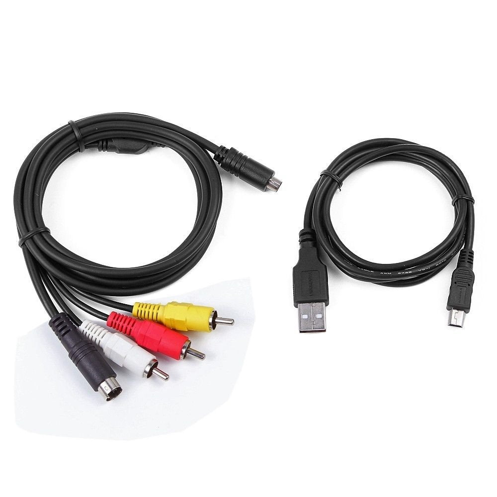 MaxLLTo AV A/V TV Video + USB Data SYNC Cable for Sony Camcorder Handycam DCR-SX34/E/R/L