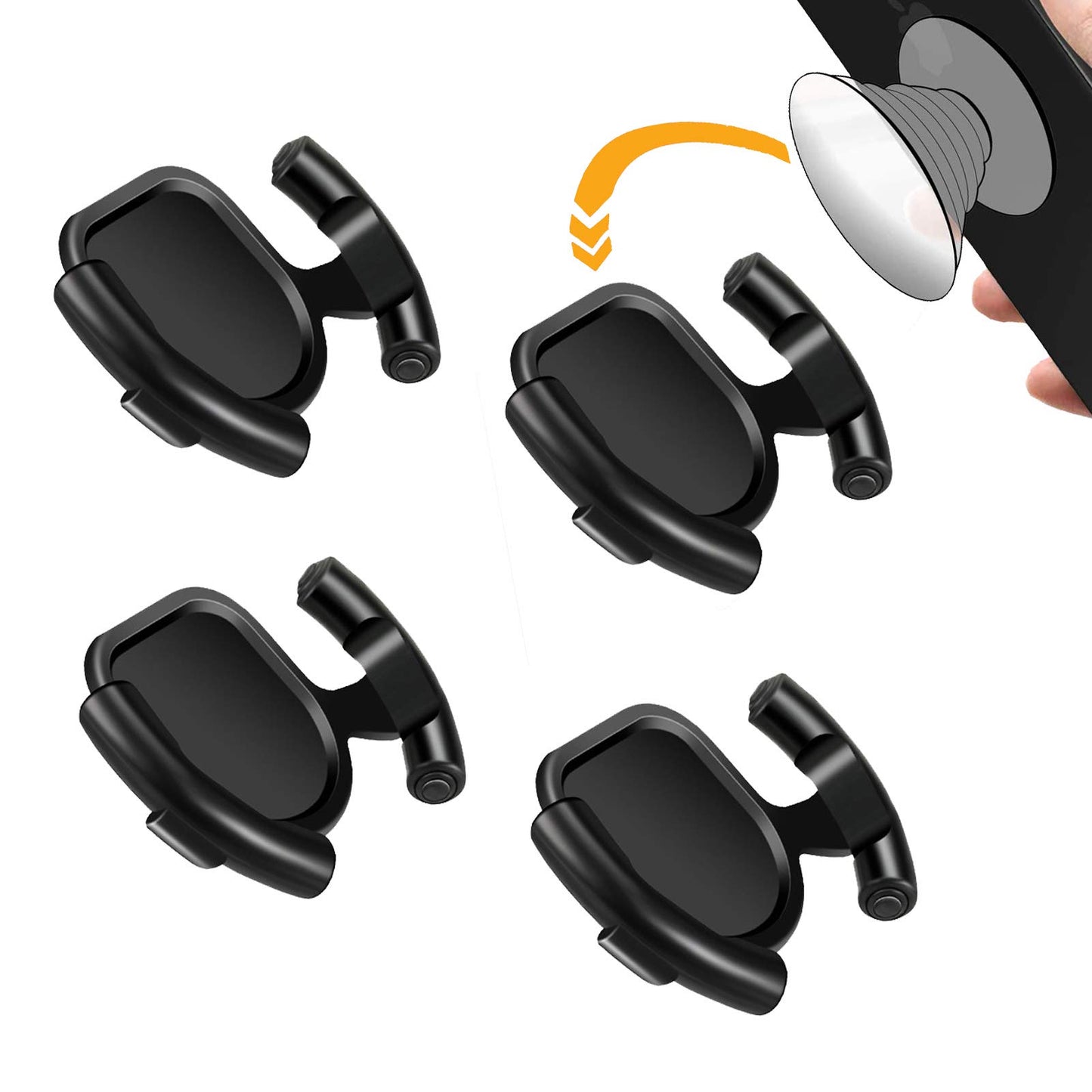 ZANEDY Car Mount for Cellphone Phone Holder Stand with Collapsible Grip/Mount with Sticky Adhesive Used on Dashboard Home Desk Wall