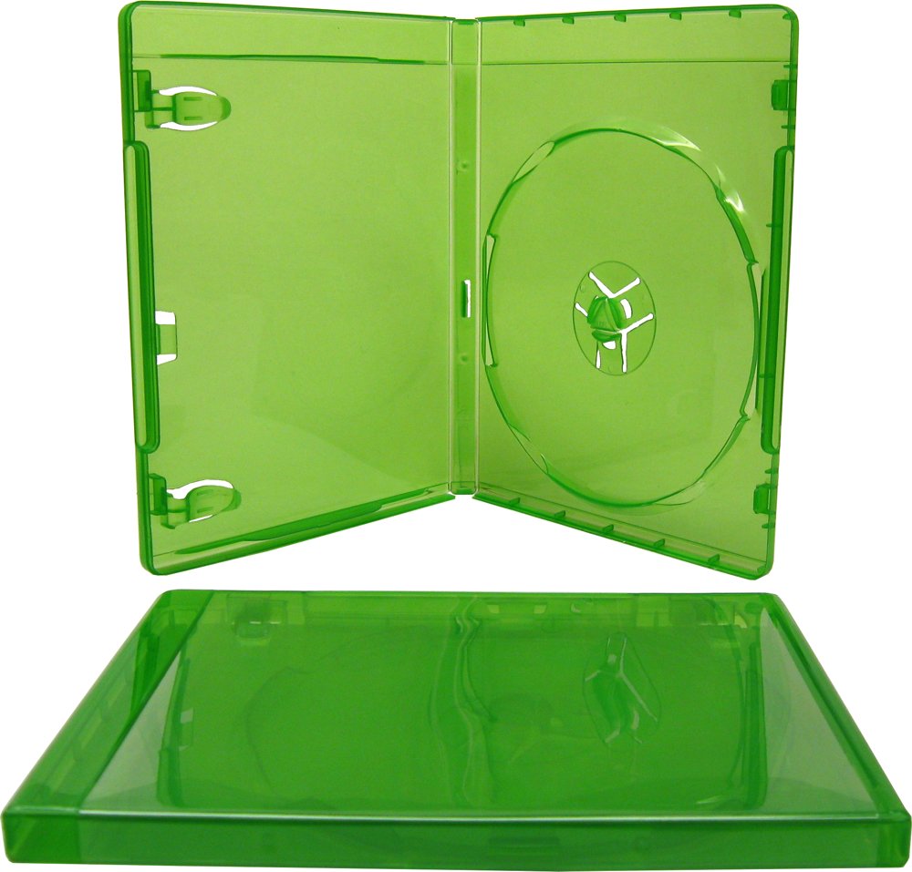 Square Deal Recordings & Supplies (5) 12mm Replacement Video Game Cases - Translucent Green - Compatible with XBOX One - #VGBR12XONE