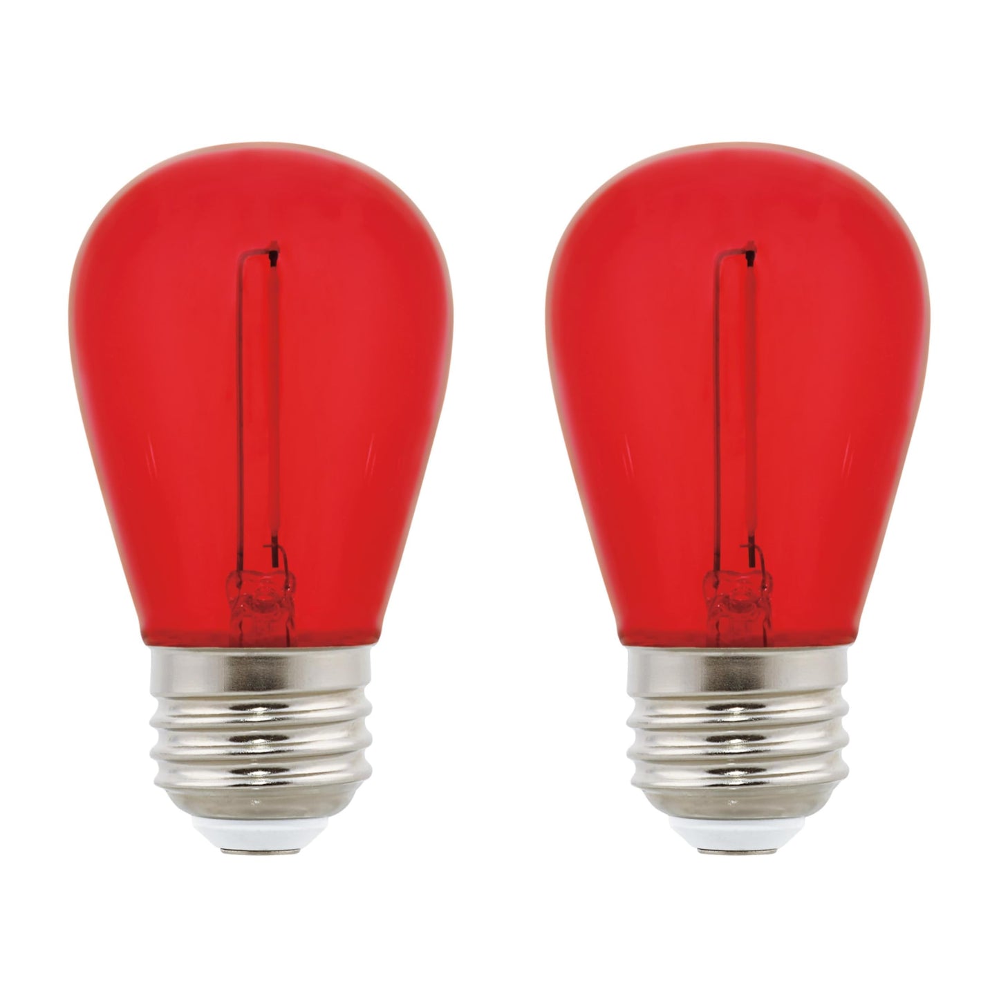 Westinghouse 53770EC2 2 Watt (40 Watt Equivalent) S14 Omni Filament Red LED Light Bulb Medium (E26) Base, 2-Pack