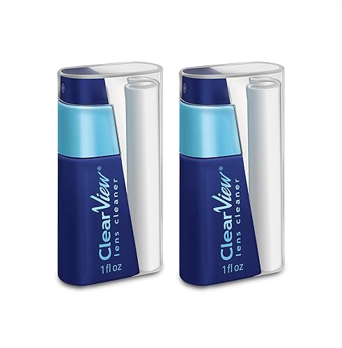Portable Lens Cleaner Kit - Eyeglass Lens Cleaner Spray Kit with Refillable Spray + Microfiber Cloth, Compact Eye Glass Cleaners Spray, Safe for All
