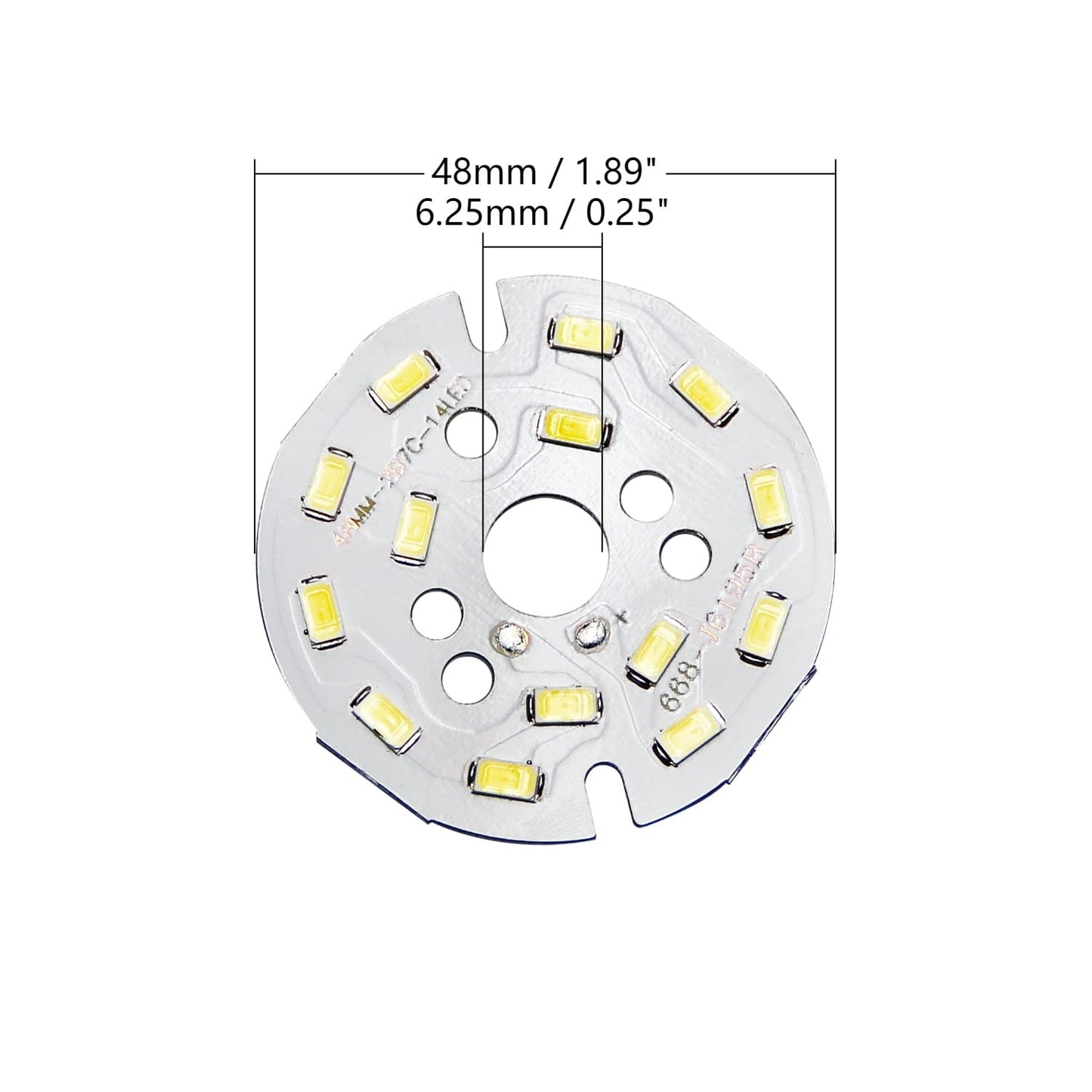Othmro 50mm LED Chip Bulb, 21-24V 4000K Super Bright Floodlight