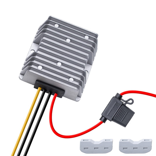 DC HOUSE 48V/36V to 12V Step-Down Converter, 20A 240W Waterproof DC-DC Step-Down Regulator Transformer, Voltage Regulator with Fuse, Suitable…