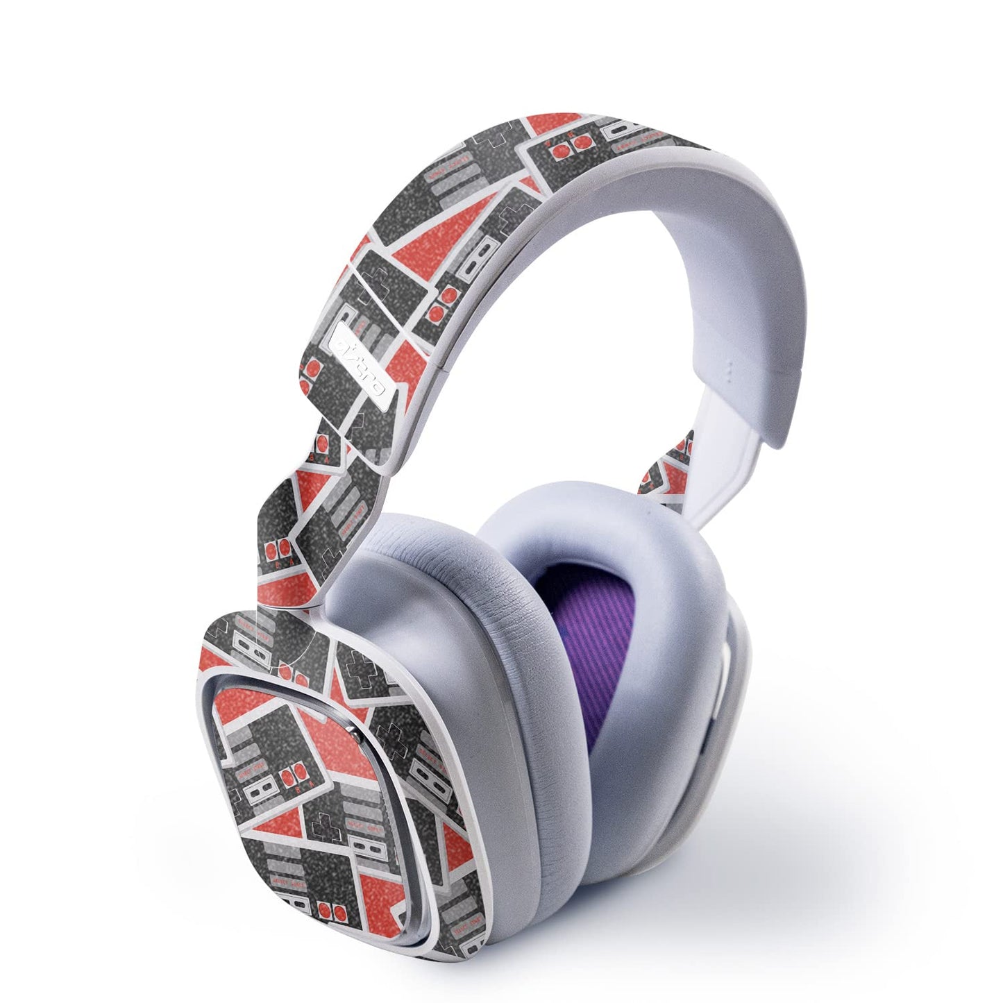 MightySkins Glossy Glitter Skin Compatible with Astro A30 Wireless Headset - Retro Controllers 3 | Protective, Durable High-Gloss Glitter Finish…