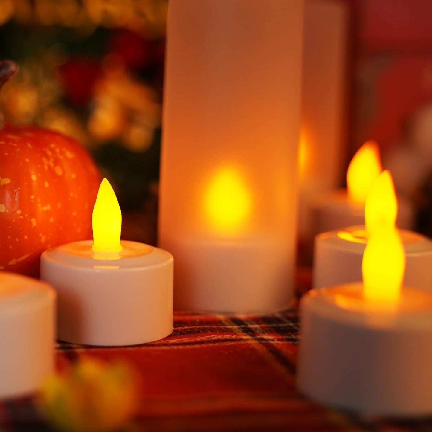 xyseamf 12 PCS LED Rechargeable Tea Lights Candles with Remote and White Base, Battery Operated Tealights with Flickering Flame for Home Wedding Decor