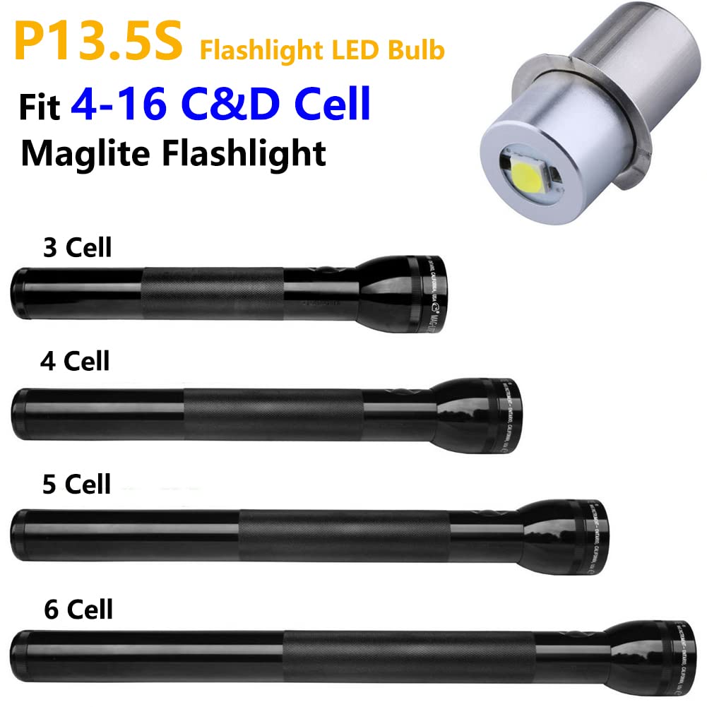 LudoPam LED Flashlight Bulb DC 18V 6-24V Upgrade Bulb Compatible for Ryobi Milwaukee Craftsman Flashlight Lamp 2 Pack