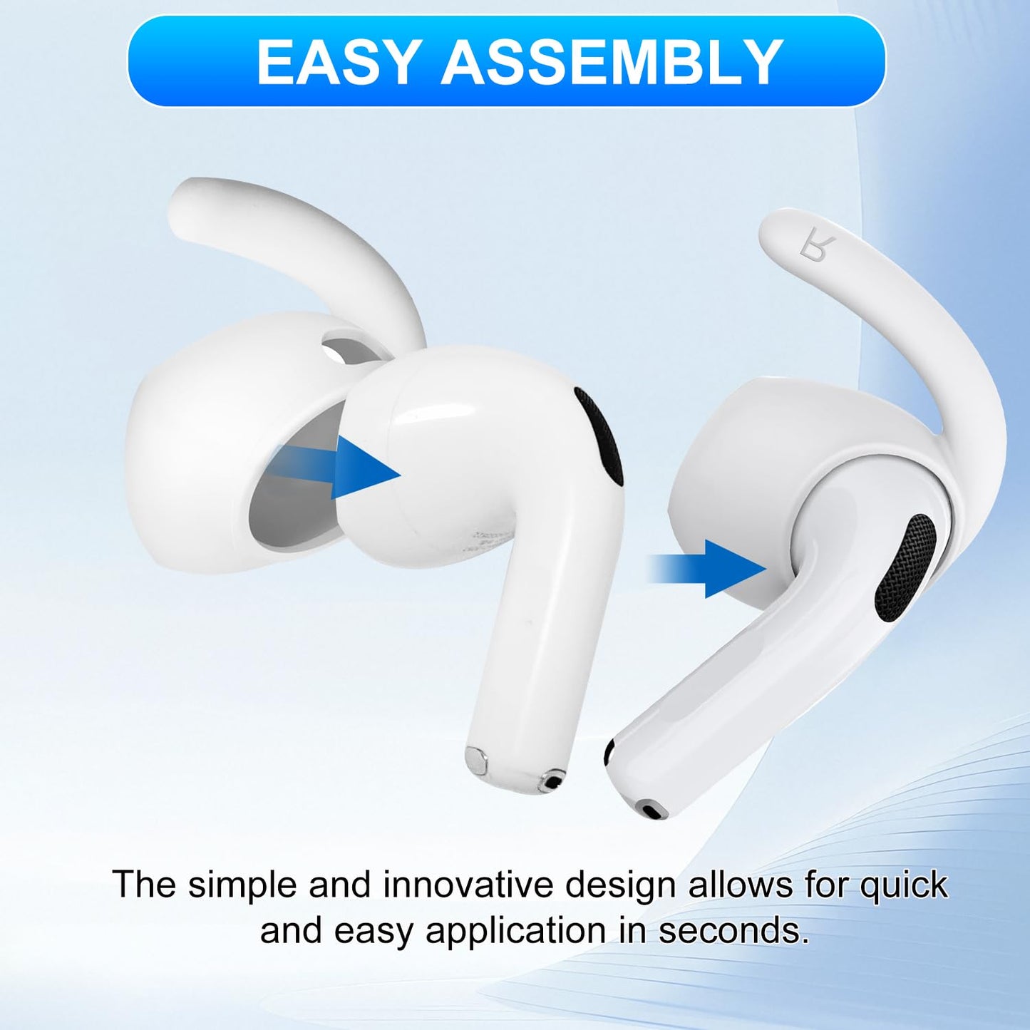 5 Pairs Ear Tips for AirPods 4, Silicone Earbuds Cover Compatible with Apple AirPods 4th Generation[Not Fit in The Charging Case], Anti-Slip Eartips