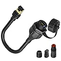 STARGEAR Starlink Ethernet Adapter for Gen 3/Mini, 1FT/30CM Waterproof Starlink Cable RJ45 Coupler Starlink Mini Ethernet Cable Extension