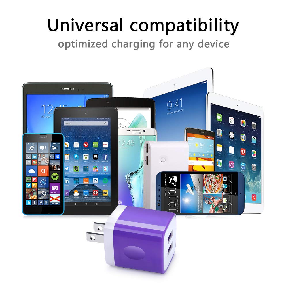 USB Charger Plug,Wall Charger,Charging Block,5Pack 2.1A Portable Power Cube Charger Adapter Compatible for iPhone 17/16/15/14/13/12/11 Pro Max/Xs