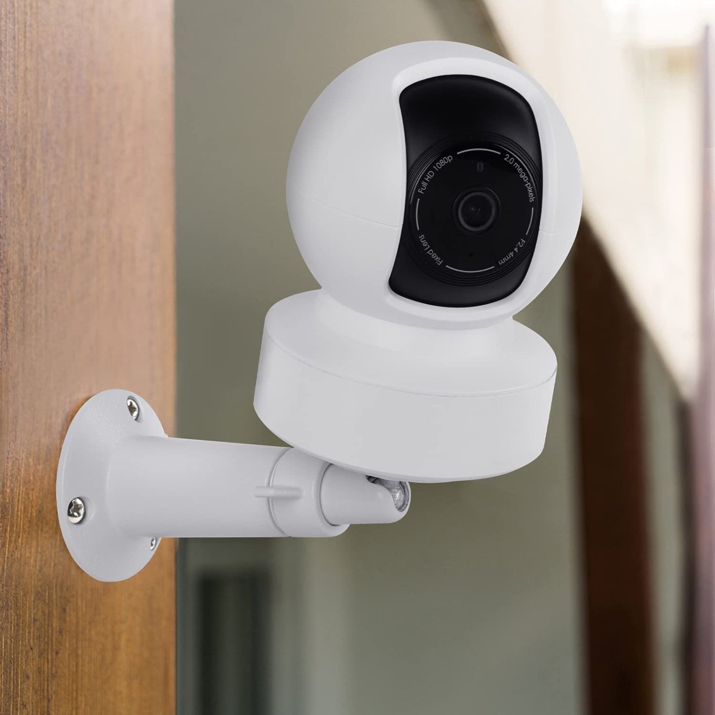360° Adjustable Wall Mount Compatible with Kasa Indoor Pan/Tilt Smart Security Camera/Kasa 2K QHD Camera Pan/TP-Link Tapo C200, Rustproof Aluminum