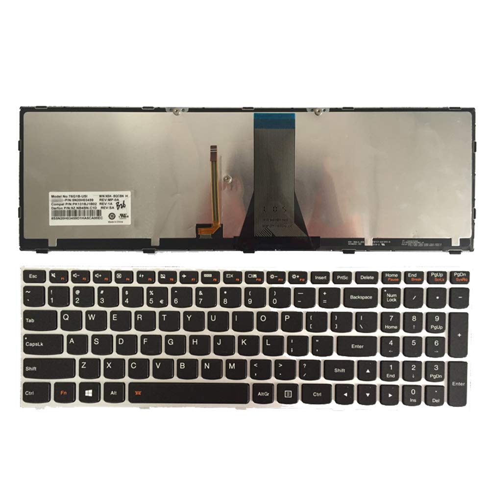 Laptop Replacement Keyboard Fit Lenovo Z50-70 Z50-70A Z50-75 Z50-80E Z51-70 Z51-70A US Layout with Backlight