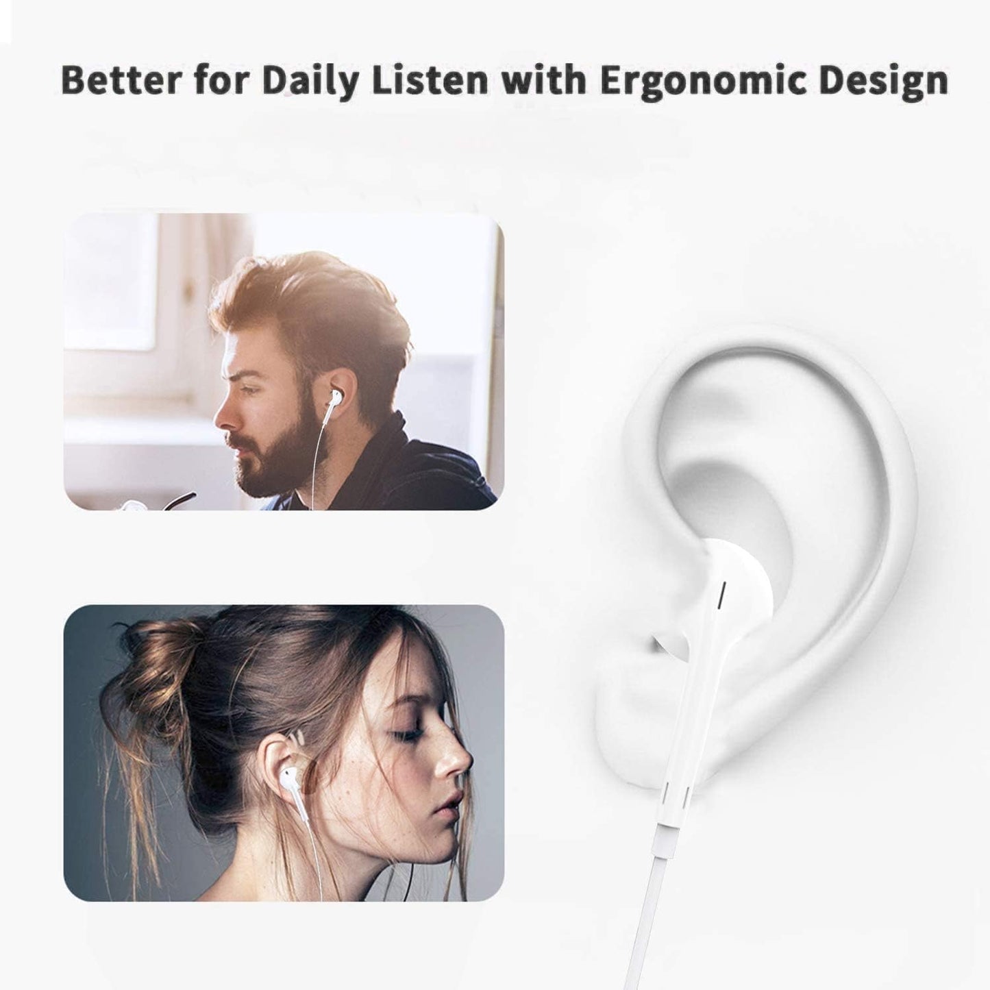 USB C Headphones for iPhone 17/17 Pro/16/16e/15 Pro Max/Plus, Type C Earbuds Wired Earphones (Microphone & Remote Control) Noise Cancelling for lPad…