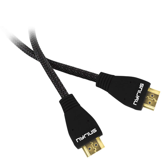 Nyrius High Speed Premium HDMI Cable (6 Feet) Supports 3D, Ethernet, & Audio Return for HDTV, Projector, A/V Receiver, Laptop, PC, Apple TV, Roku