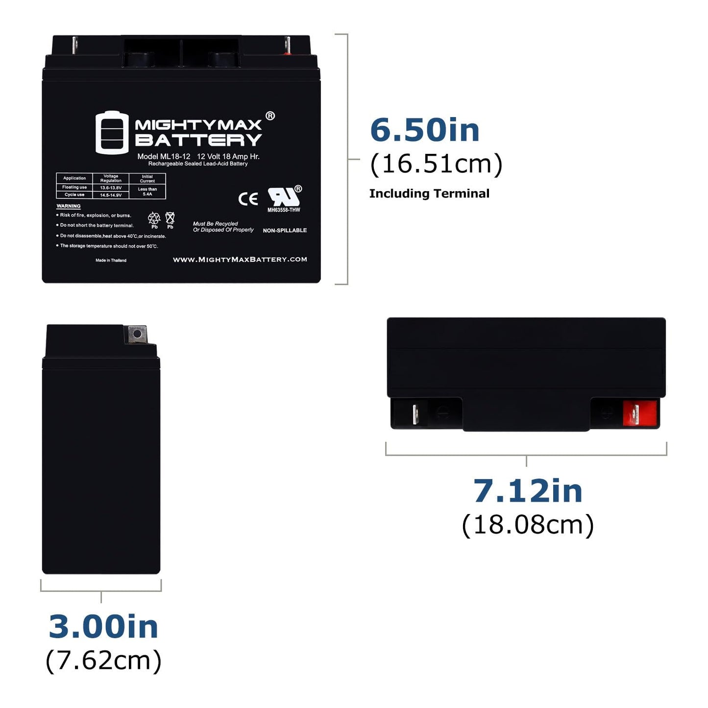 Mighty Max Battery 12V 18AH SLA Battery for Briggs Stratton Generator B4489GS 193043GS