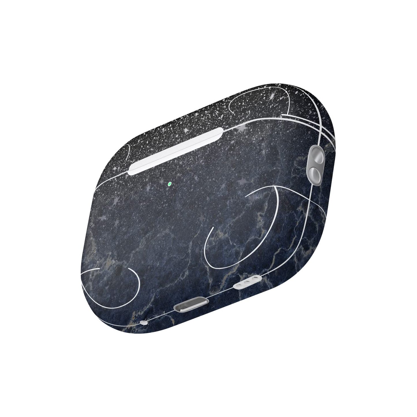 MightySkins (2 Pack) Skins Compatible with Apple AirPods Pro 2 - Dark Shimmer Marble | Protective, Durable, and Unique Vinyl Decal wrap Cover | Easy…