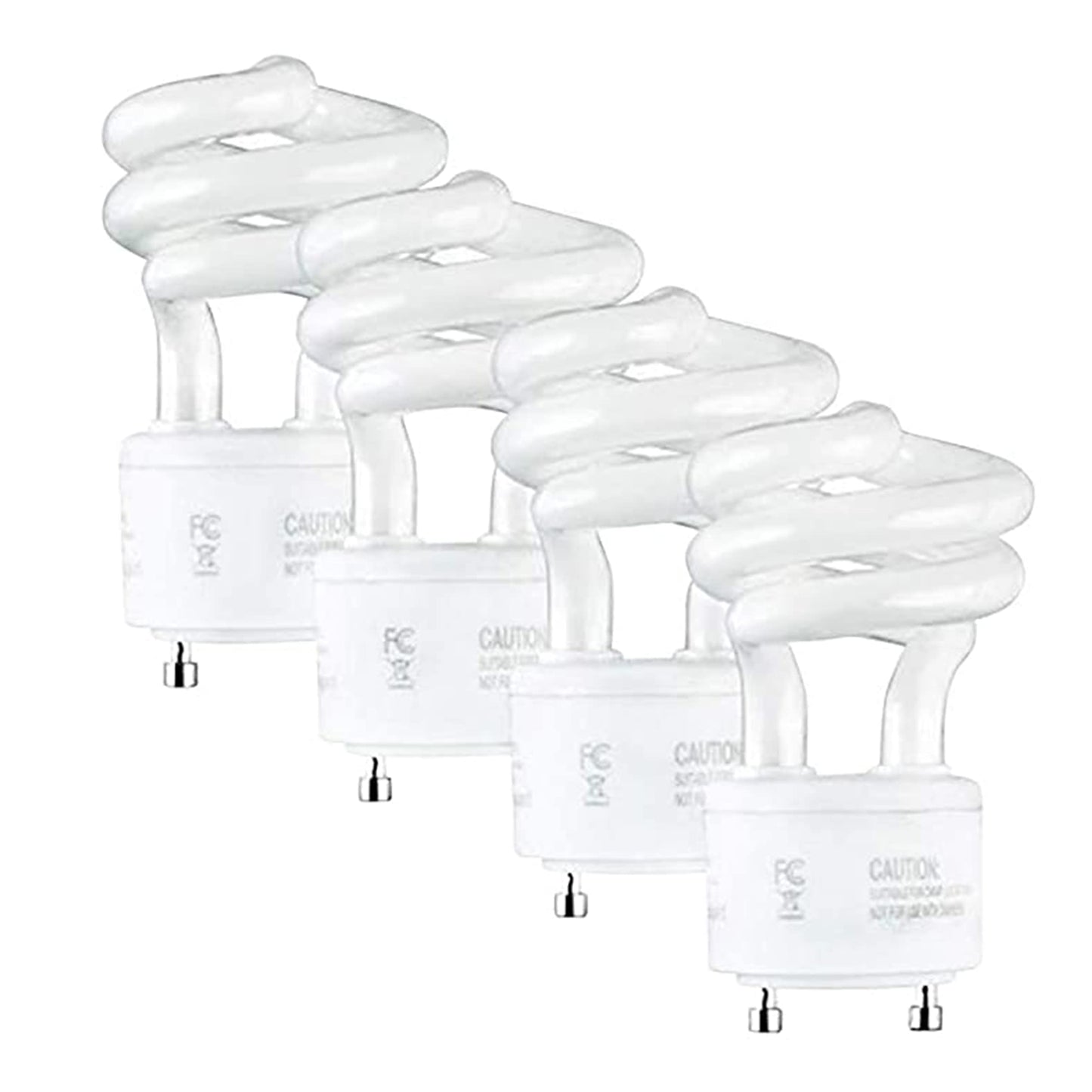 SLEEKLIGHTING GU24 13W T2 Spiral CFL Light Bulb 2700K Warm White 2-Prong