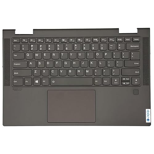 Replacement for Lenovo Yoga C740-14IML C740-14 Laptop Upper Case Palmrest Touchpad with Backlit Keyboard Assembly 5CB0U43959 Iron Grey