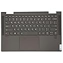 Replacement for Lenovo Yoga C740-14IML C740-14 Laptop Upper Case Palmrest Touchpad with Backlit Keyboard Assembly 5CB0U43959 Iron Grey