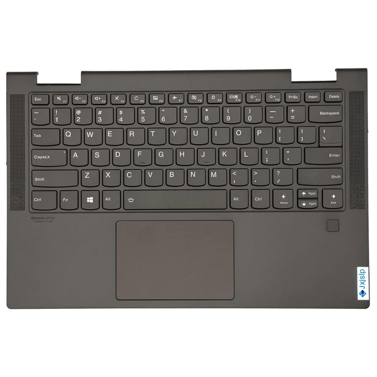 Replacement for Lenovo Yoga C740-14IML C740-14 Laptop Upper Case Palmrest Touchpad with Backlit Keyboard Assembly 5CB0U43959 Iron Grey