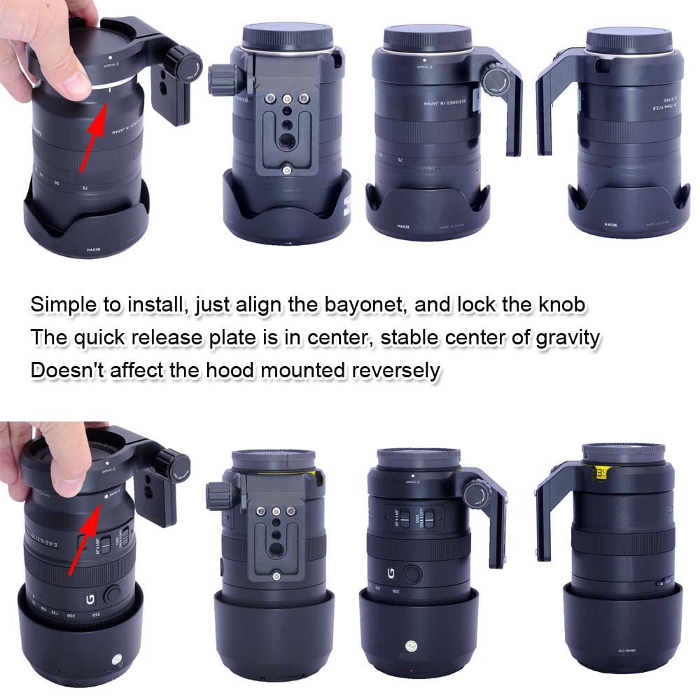 Tripod Mount Ring Lens Collar Compatible with Tamron 28-75mm f/2.8 Di III RXD A036, 28-200mm f/2.8-5.6 Di III RXD A071, 70-180mm f/2.8 Di III VXD A056