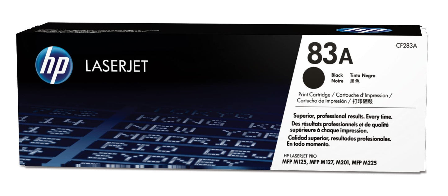 HP 83A Black Toner Cartridge | Works LaserJet Pro M201, LaserJet Pro MFP M125, M127, M225 Series | CF283A...