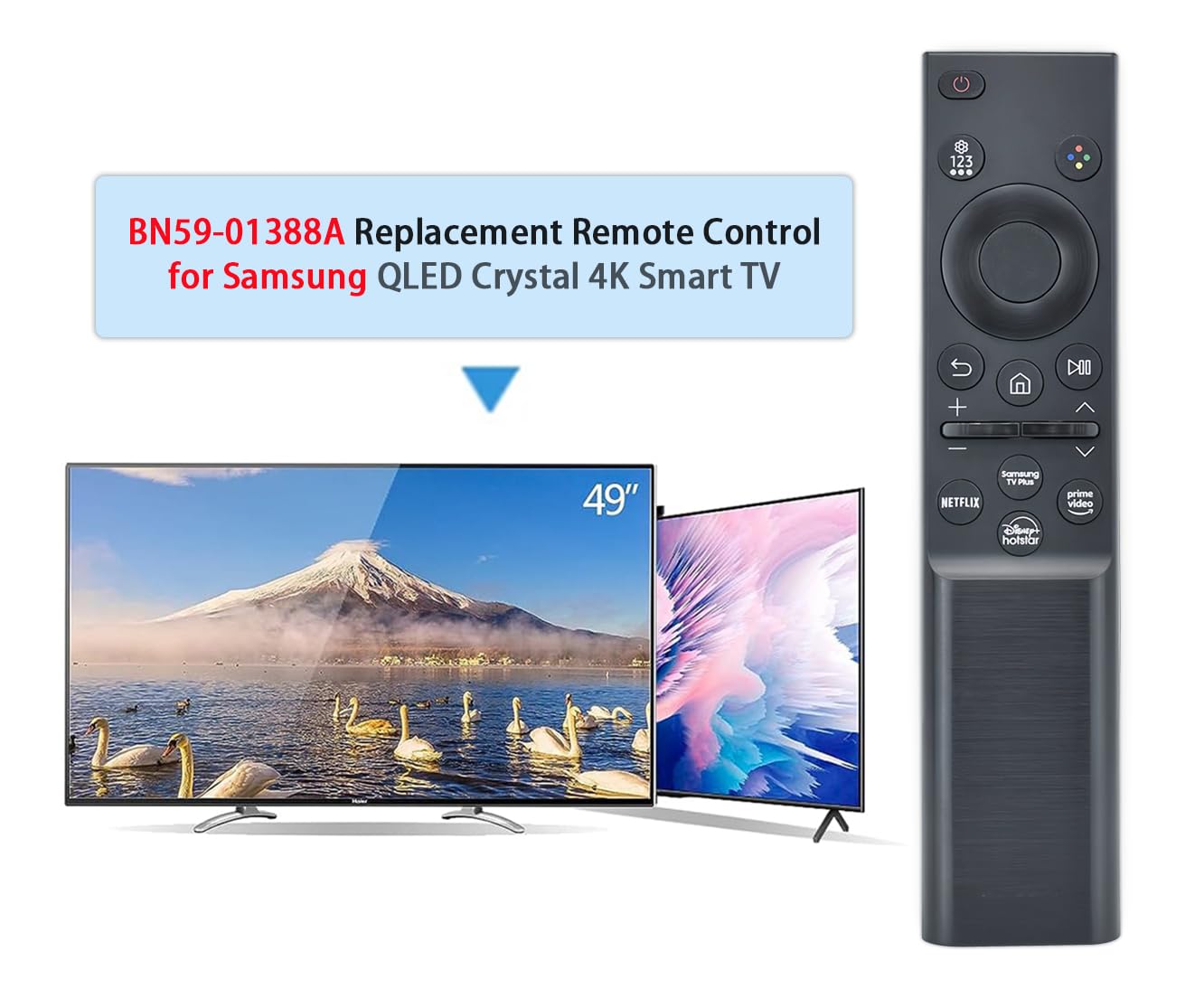 BN59-01388A Replacement Remote Control for Samsung QLED Crystal 4K Smart TV UN43CU7000 UN50CU7000 UN55CU7000 UN58CU7000 UN65CU7000 UN70CU7000
